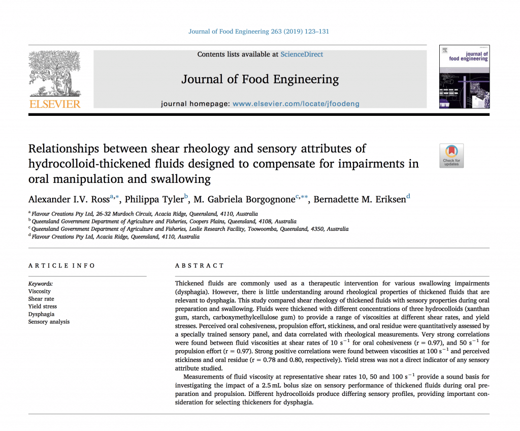 Relationships between shear rheology and sensory attributes of ...