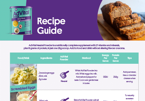 AdVital Single Recipe Guide - AdVital - Flavour Creations